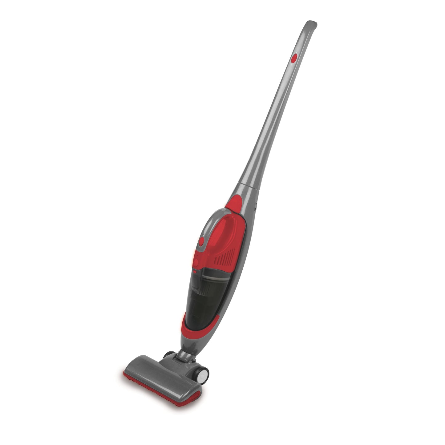 Montiss CVC639 Chicago - Cordless, Rechargeable 2-in-1 Vacuum Cleaner with turbo brush and without dust bag, red