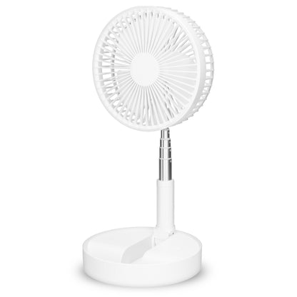 Trebs 99380 - Portable flexible table and 20cm pedestal fan with Li-ion battery - White