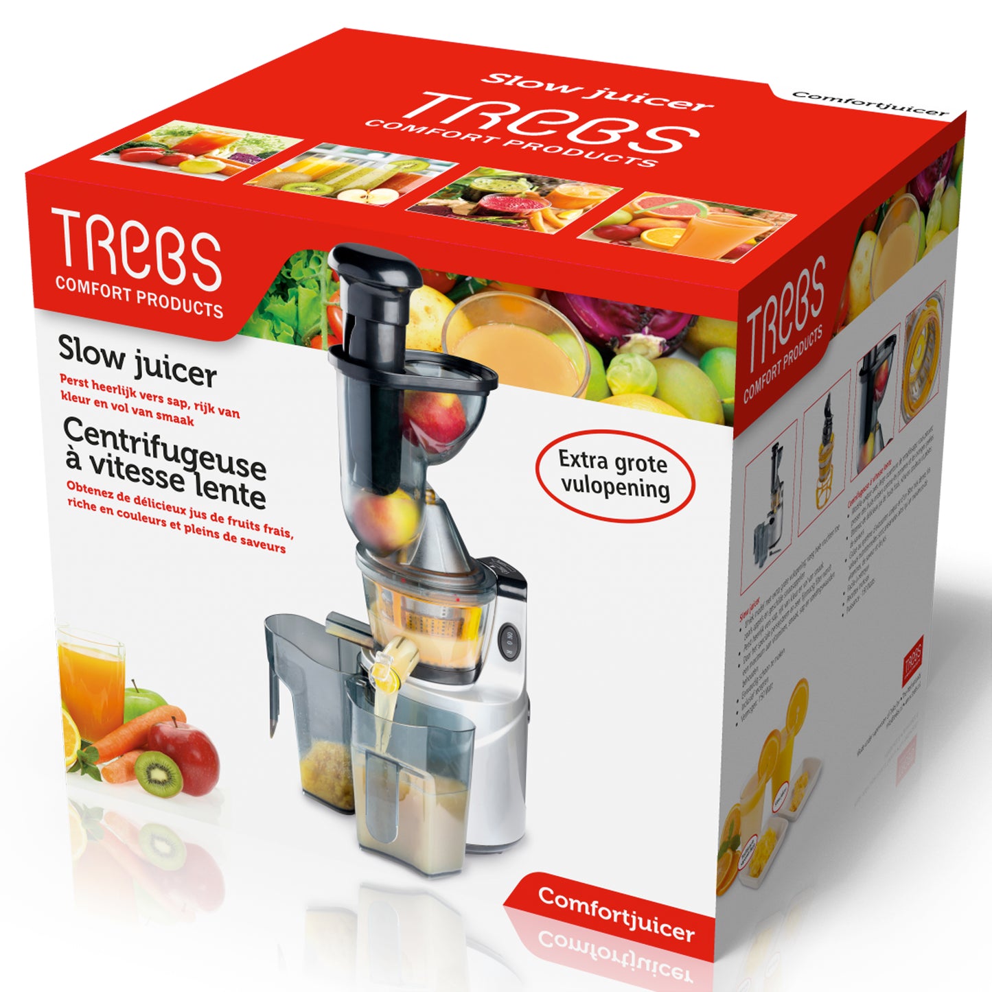 Trebs 99321 - Slowjuicer / Comfortjuicer with an extra-large feeding tube