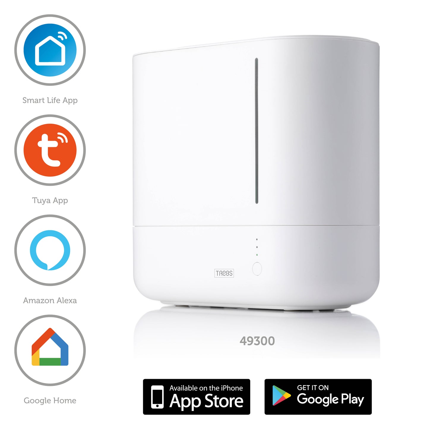 Trebs 49300 - Smart humidifier - White