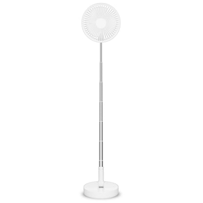 Trebs 99380 - Portable flexible table and 20cm pedestal fan with Li-ion battery - White