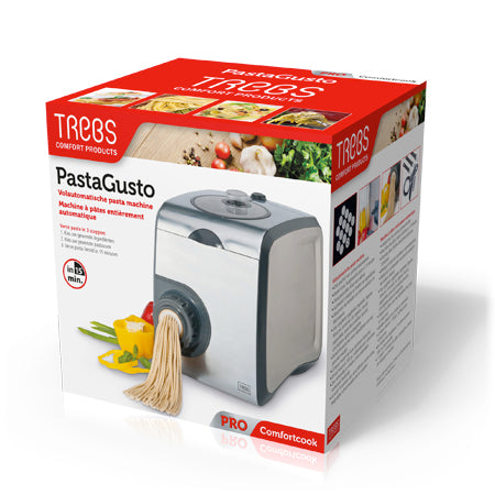Trebs 99223 - Machine à pâtes PastaGusto entièrement automatique 200 W, 14 moules à pâte et accessoires inclus